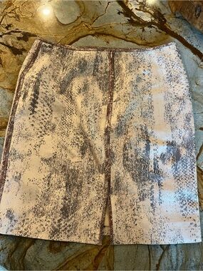 Reed Krakoff Pink and Gray Abstract Pencil Skirt